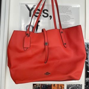 Coach Market Tote - Red